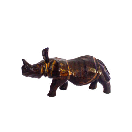 wooden rhino showpiece